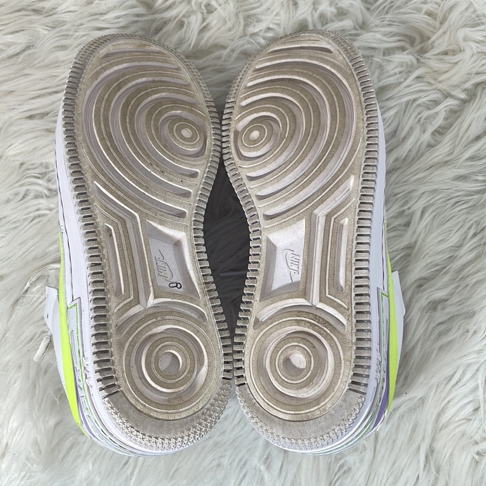 NIKE Air Force 1 Low Shadow White Electric Green Size 10 - Picture 12 of 15